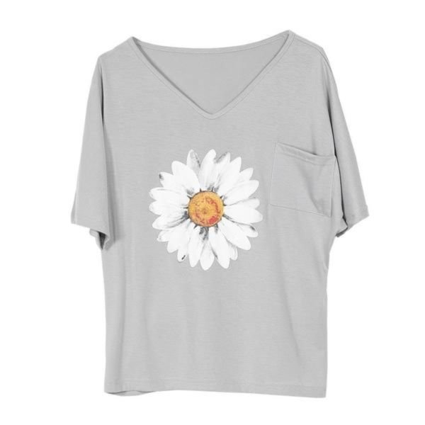 Daisy Delight Oversized Slouchy Pocket T-Shirt