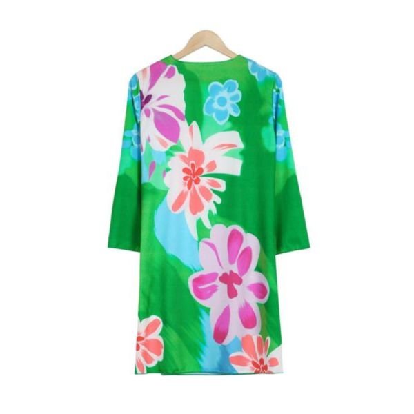 Modern Multicolor Floral Frock Dress