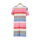 Horizontal Print Slouchy T-Shirt Dress