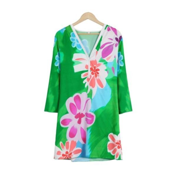 Modern Multicolor Floral Frock Dress