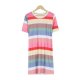 Horizontal Print Slouchy T-Shirt Dress