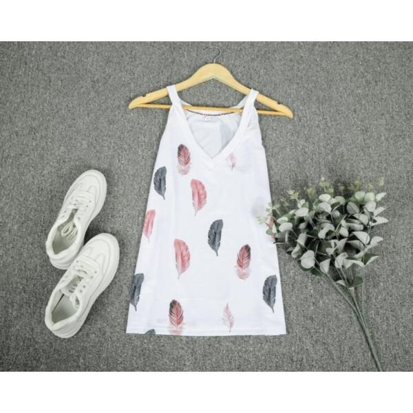 Blow You Away Feather Print Top