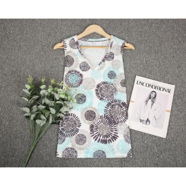 Dandelion V-Neck Sleeveless Top