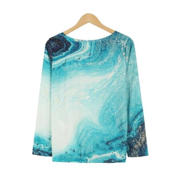 Youthful Scoop Neck Long Sleeve Printed Tee