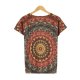 Distinctive V-Neck Printed Short Sleeve T-Shirt