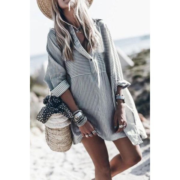 Striped Shirtdress