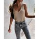 Comfy V-Neck Plain Sleeveless Top