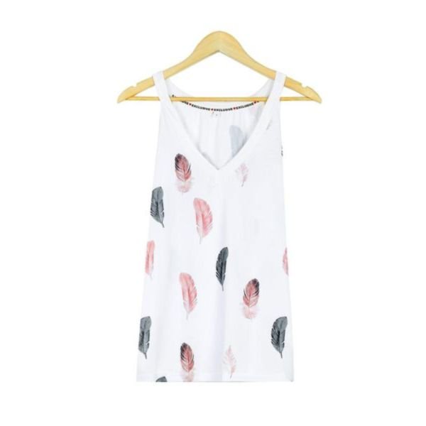 Blow You Away Feather Print Top