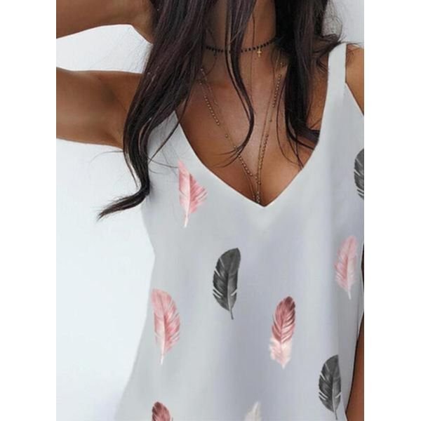 Blow You Away Feather Print Top